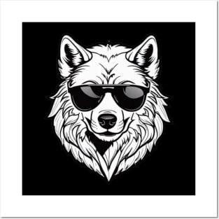 Cool White Wolf Posters and Art